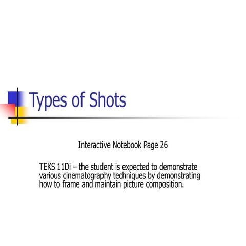 1. camera shots framing