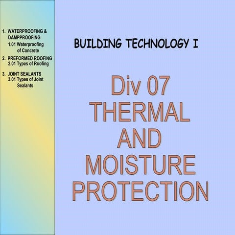 Water Proofing techniques | PPT