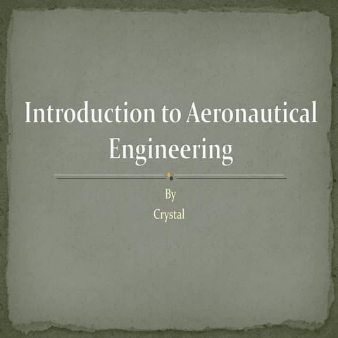 Introduction to aeronautical engineering by Crystalboy