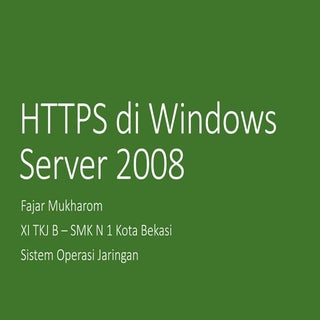 HTTPS Web Server di Windows Server ...