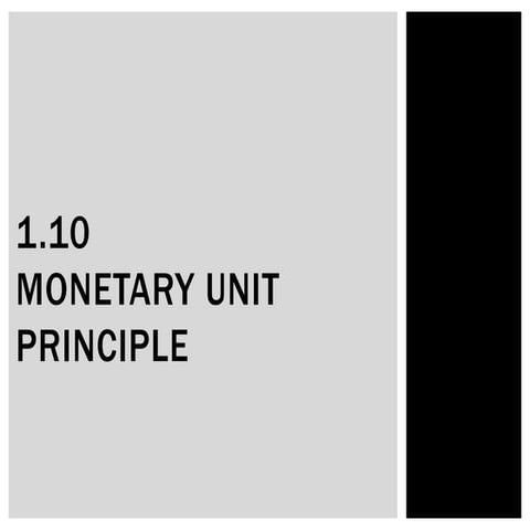 1.10 Monetary Unit | PPTX
