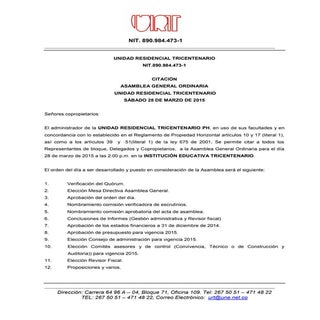 1. CITACIÓN ASAMBLEA GENERAL ORDINA...