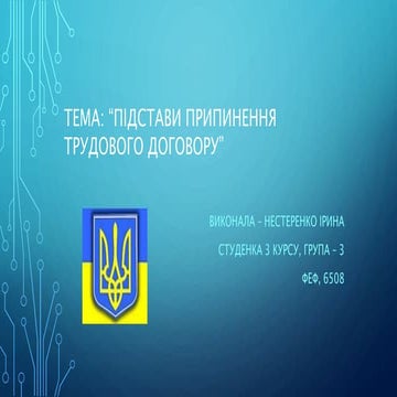 Підстави припинення трудового договору