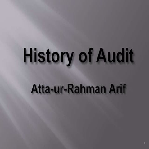 1. history of audit jan 14