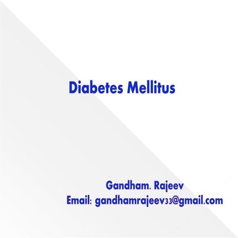 DIABETES MELLITUS - BIOCHEMISTRY