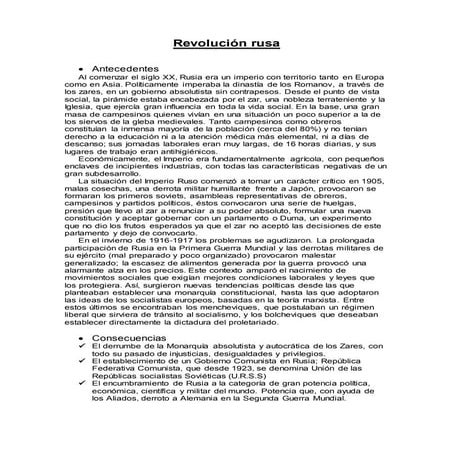 Revolución rusa, gran depresión y fascismo