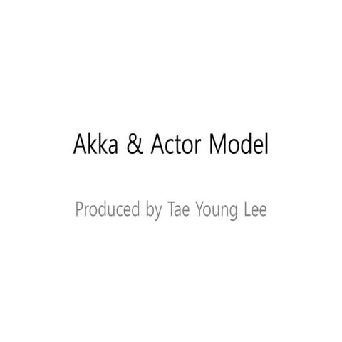 Akka & Actor model | PDF