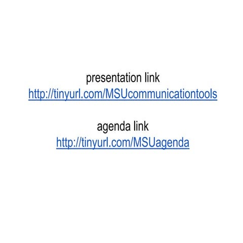 Tech Time! Communication Tools