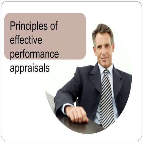Performance appraisal principles
