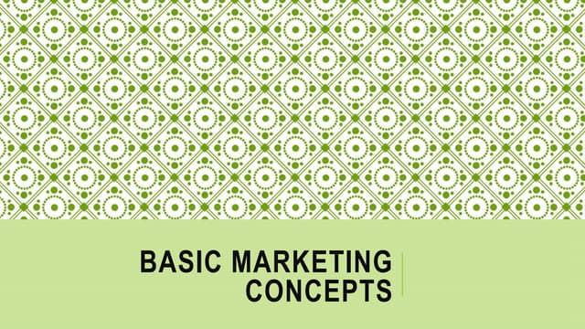 Marketing basics