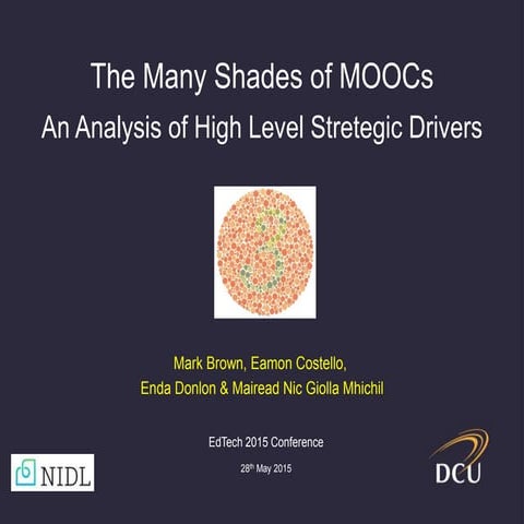 The Many Shades of MOOCs An Analysis of High Level Stretegic Drivers