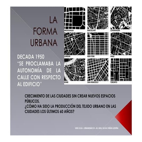 La forma Urbana 