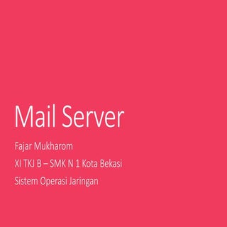 Mail server di Windows server 2008 ...
