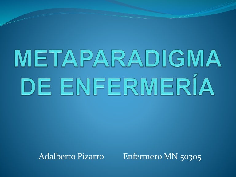 METAPARADIGMA DE ENFERMERIA METAPARADIGMA DE ENFERMERIA