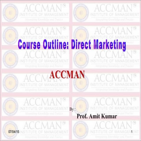 1.course outline direct marketing