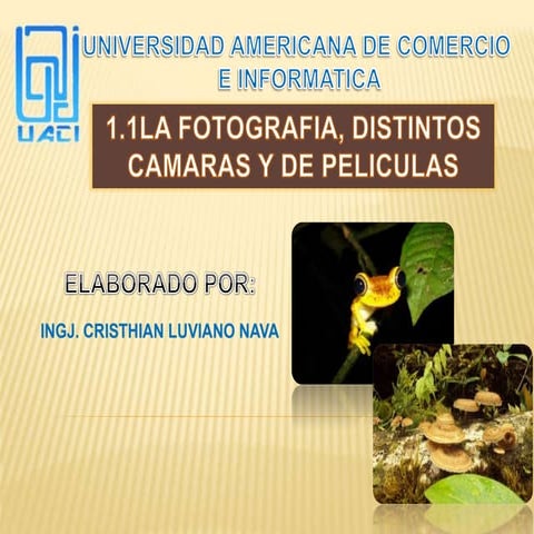 Fotografia y tpos de camras