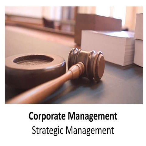 Corporate management -  strategic management - Manu Melwin Joy