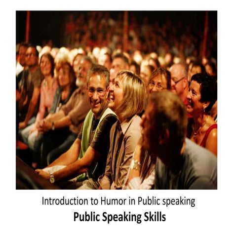 Introduction to humor in public speaking - Manu Melwin Joy