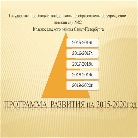Проект программы развития