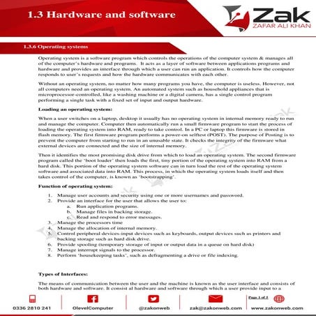 operating systems By ZAK