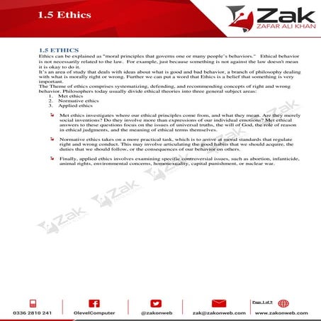 Ethics By ZAK