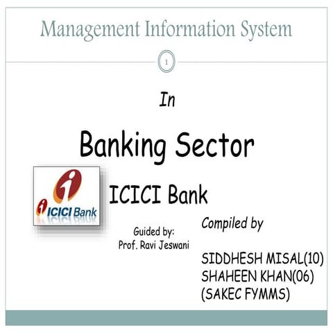 MIS IN BANKING SECTOR