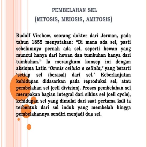 1. macam macam mitosis, meiosis, amitosis