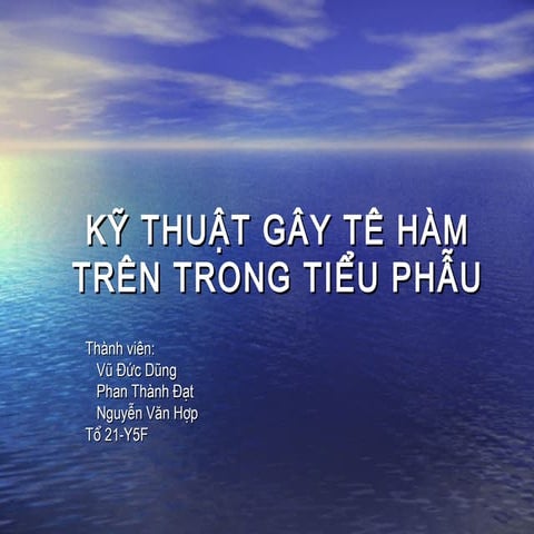 gây tê thần kinh hàm trên