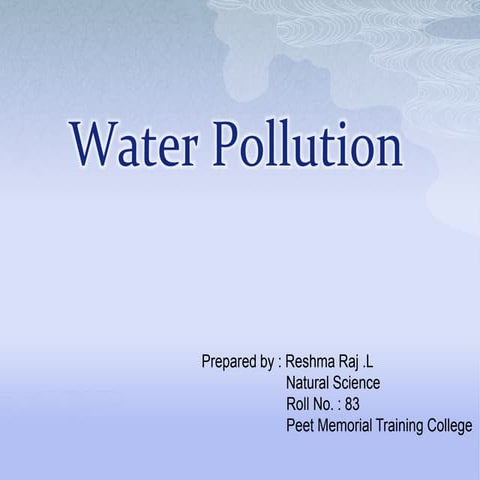 Water Pollution