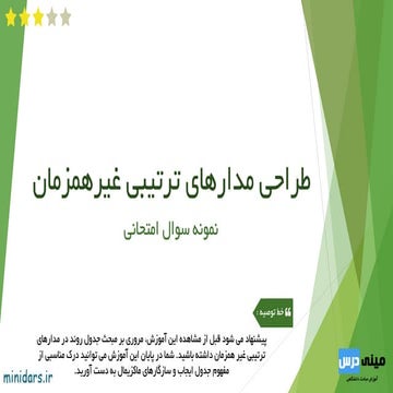 طراحی مدار ترتیبی غیرهمزمان -نمونه سوال امتحانی1