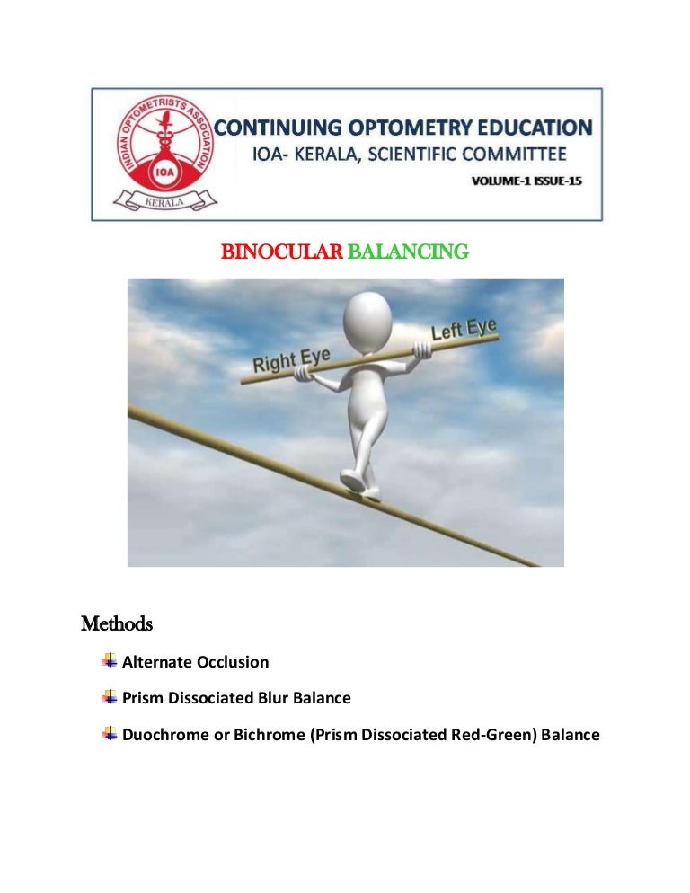 binocular balancing by optom faslu muhammed