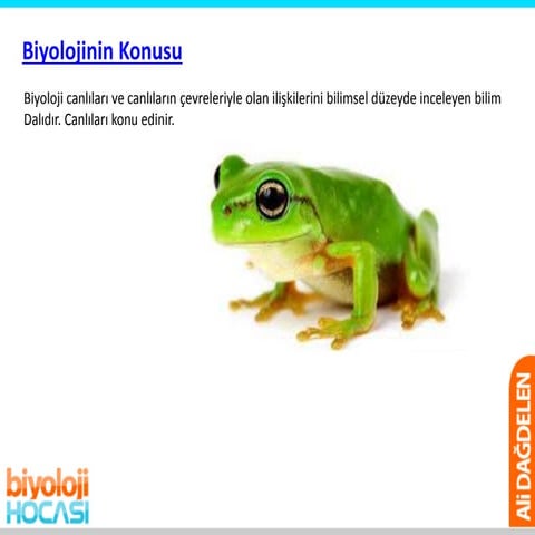 1.biyolojinin konusu ve biyolojik kavramlar