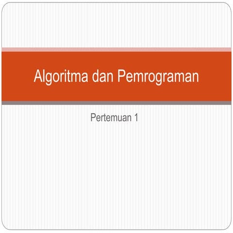 algoritma dan pemrograman | PPT
