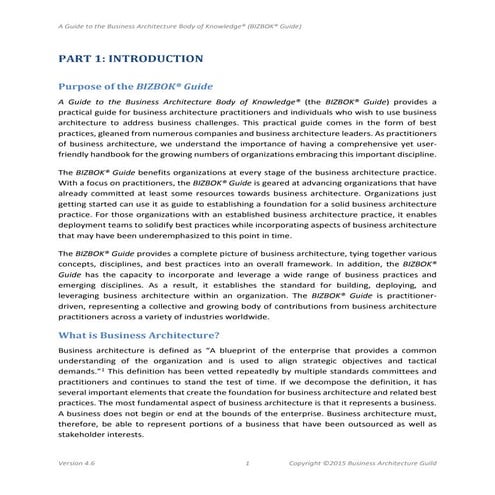 Introduction v4.6 BIZBOK