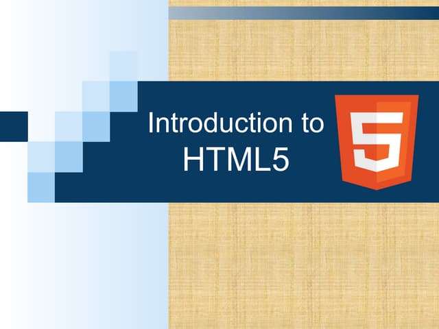 Introduction to html5
