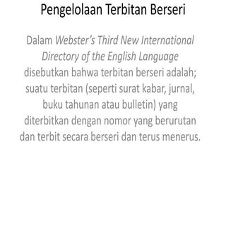 1.3 pengelolaan terbitan berseri