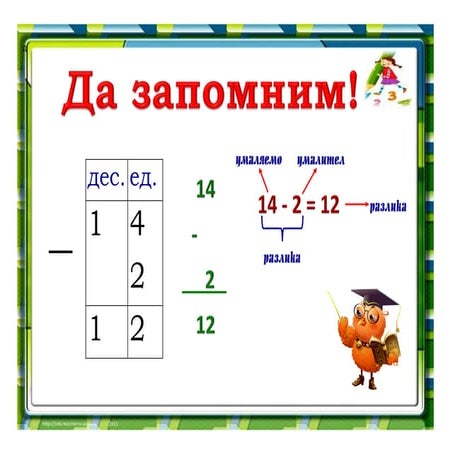 умаляемо, умалител разлика