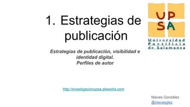 1. Estrategias de publicación