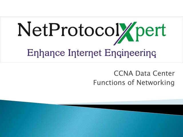 CCNA Data Center Functions of Networking