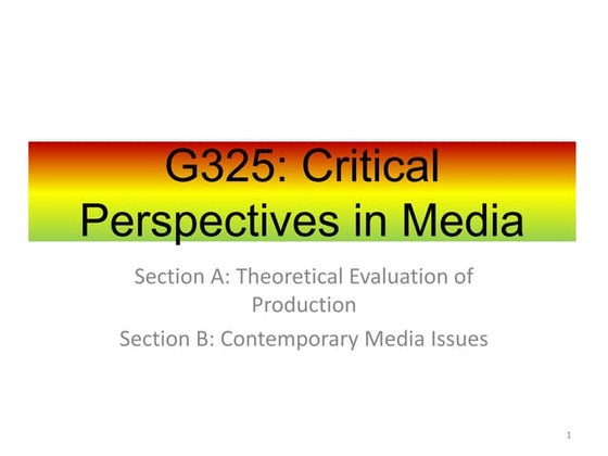 Media Languages: Magazine Front Cover | PDF