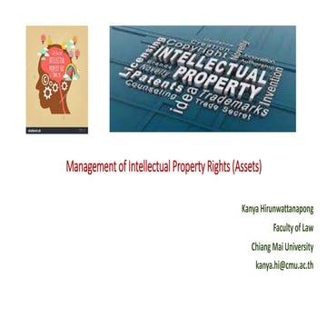 1.management of intellectual property rights (assets) 2016