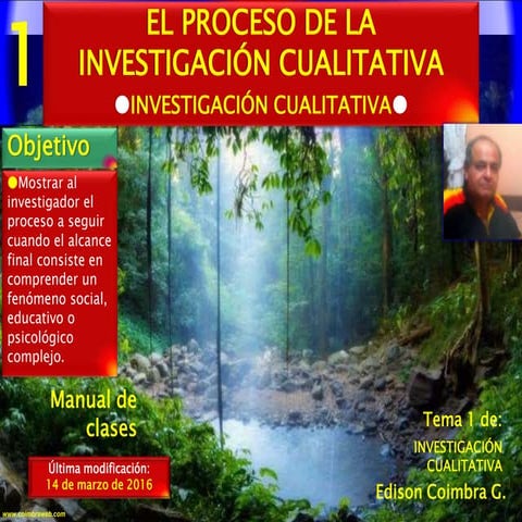 1.Proceso de investigación cualitativa