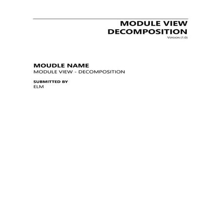module view decomposition
