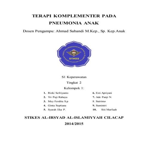 Terapi komplementer pada anak pneumonia