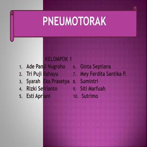 Asuhan Keperawatan pneumuthorax