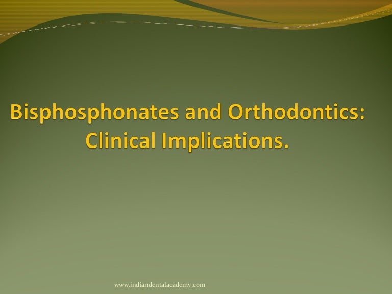 bisphosphonates and orthodontics clinical implications.