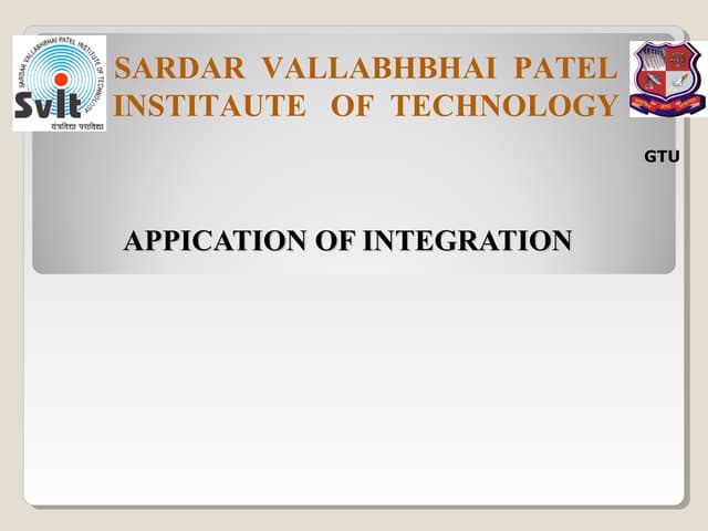 Application of integration