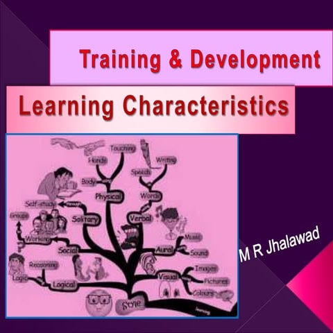 Training & Development - learning characteristics