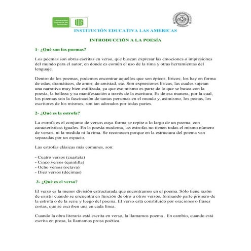 introduccion a la poesia