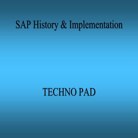 SAP SD Project Based Training Programme 